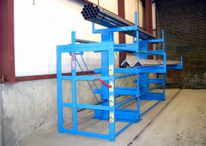 SpaceSaver Roll-Out Cantilever Rack | Metal Racking Systems